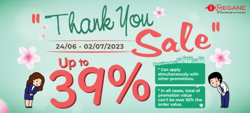 "THANK YOU SALE" PROMOTION - SALE UP TO 39%
